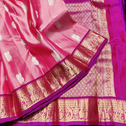 Kanchi pattu Small border saree - KMP90