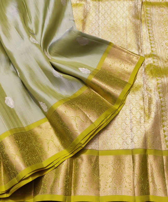 Kanchipattu small border saree - KMP98