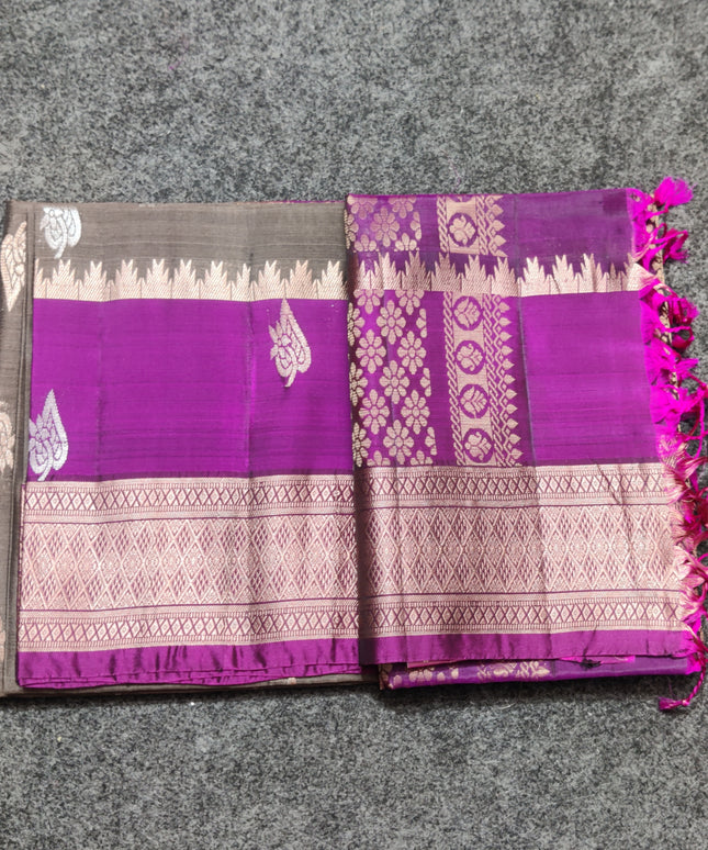 Lightweight pattu Scurt Border Saree - LWP86