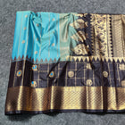 Gadwal Semi Silk Saree with Zari Checks – GSM01 at Jyothi Saree Mandir