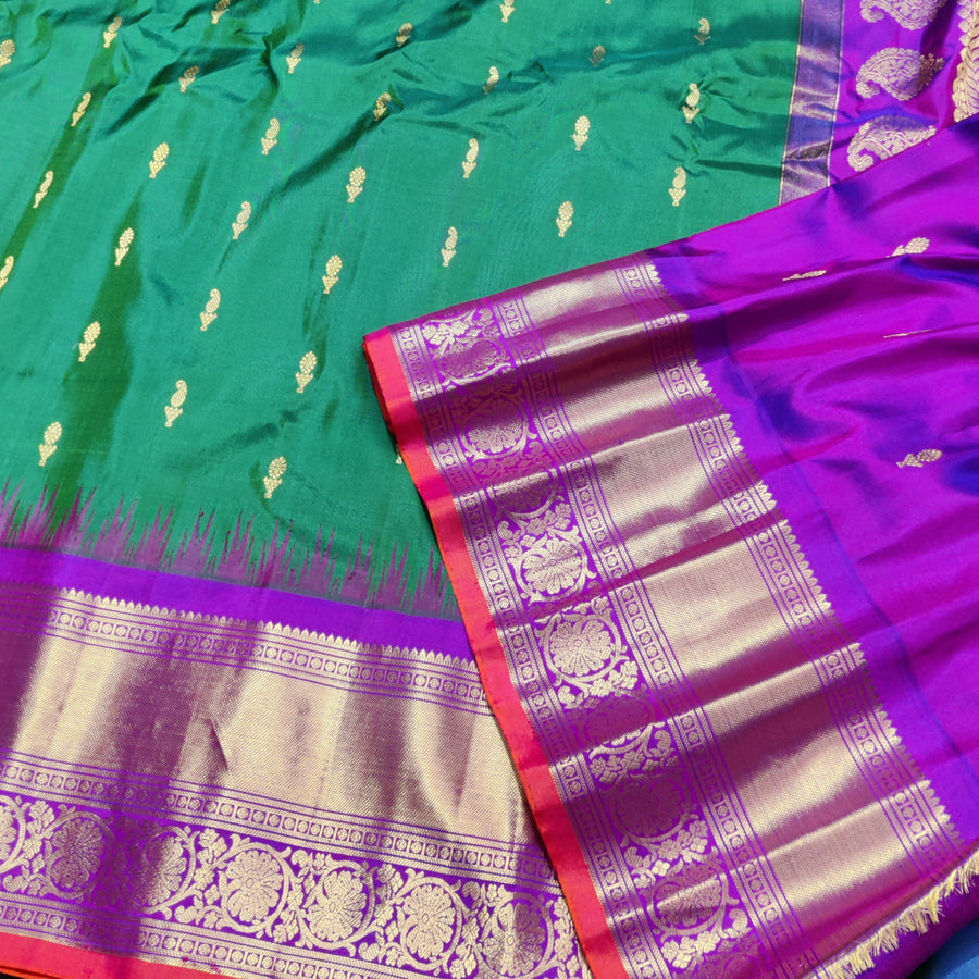 Gadwal Kuttu handloom Pure silk saree - GPS232
