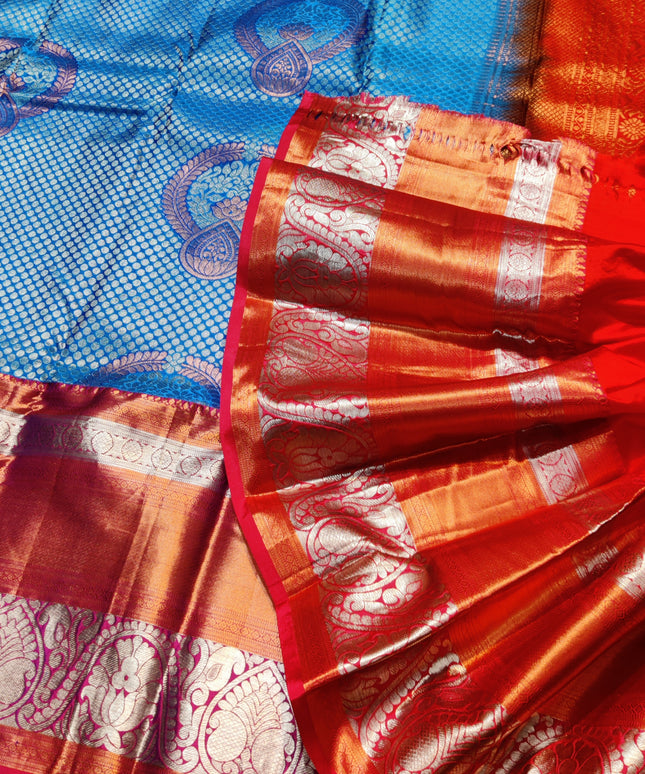 Kanchi pattu half fine Bridal Saree - HF12