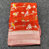 Chinon crepe silk saree -C20
