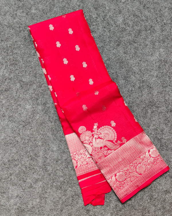 Kanchi Pure Red Saree - KMP899
