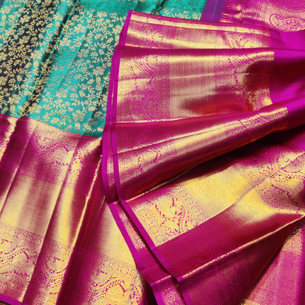 Kanchi Meenakari Brocade Pure handloom Silk Saree - KMP1990