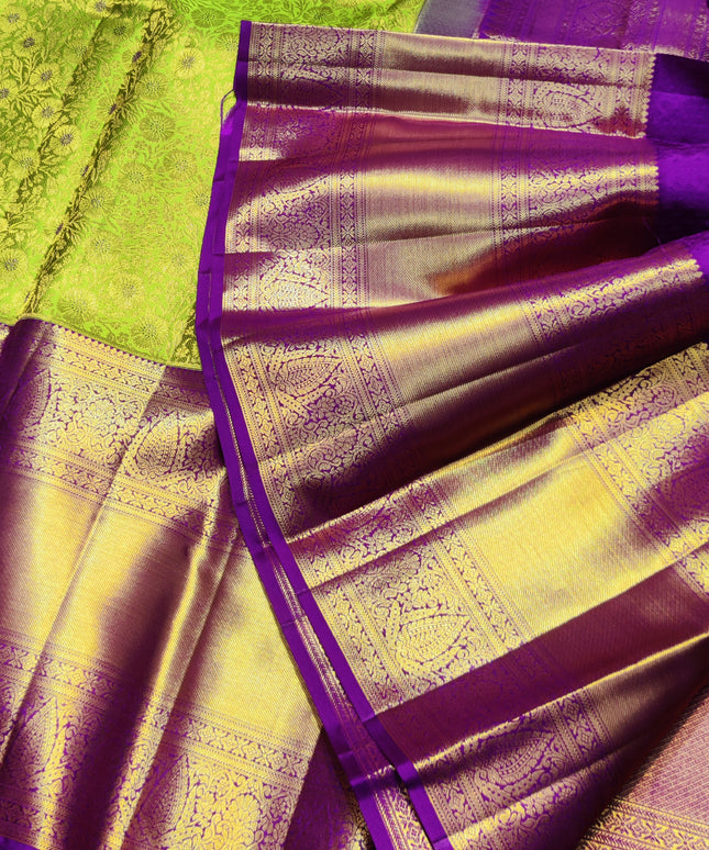 Kanchi Meenakari Brocade Pure handloom Silk Saree - KMP1643