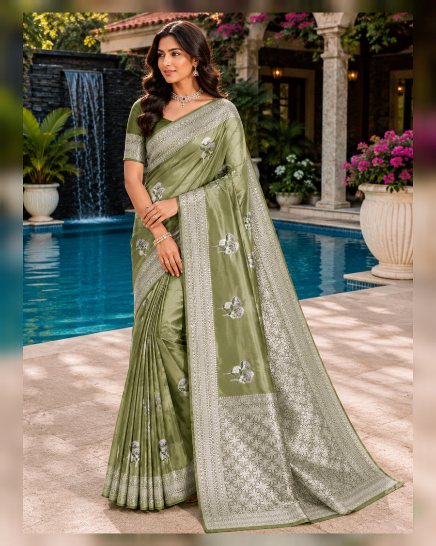 Satin Silk Saree- SA12