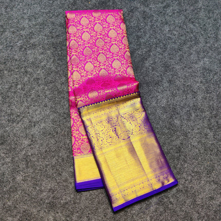 Kanchi Meenakari Brocade Pure handloom Silk Saree - KMP1994