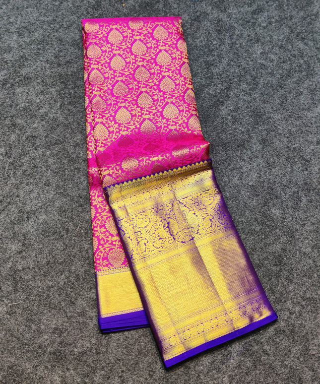 Kanchi Meenakari Brocade Pure handloom Silk Saree - KMP1994