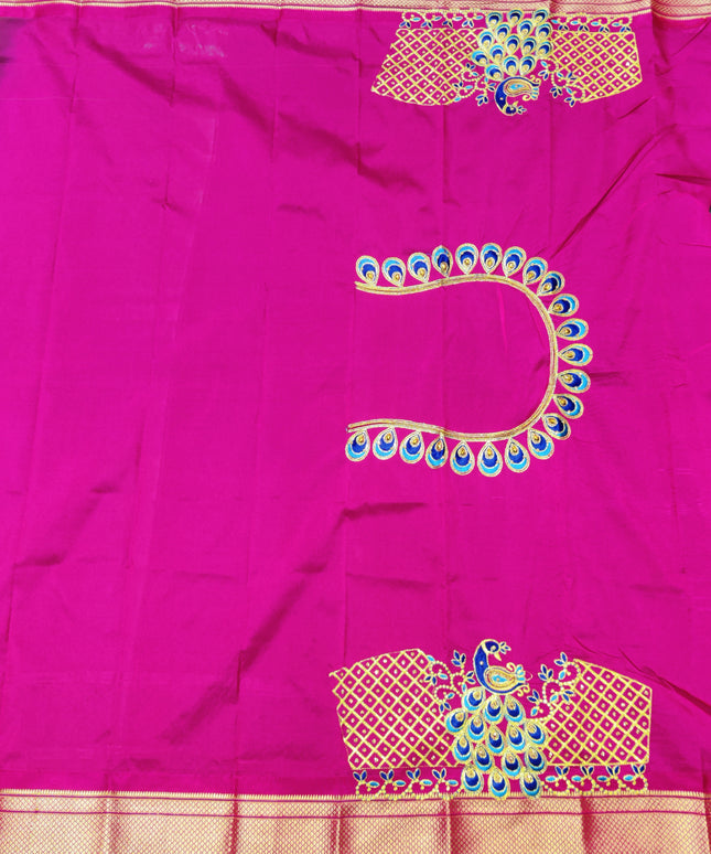 Gadwal Paithani Soft Silk Saree with work blouse- GSM10