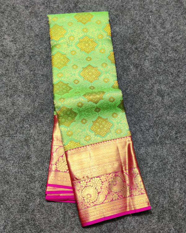 Kanchi Meenakari Brocade Pure handloom Silk Saree - KMP3207