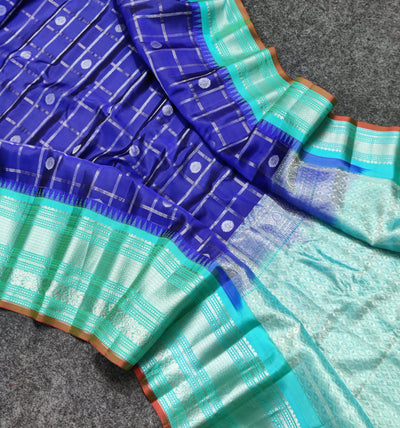 Gadwal check design pure silk- GPS32