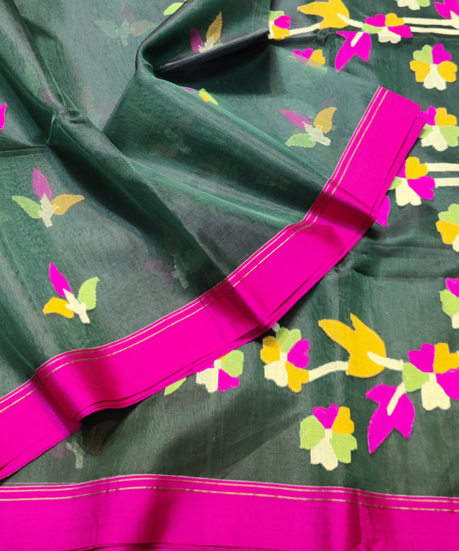 Jamdani handloom pure silk - JM04