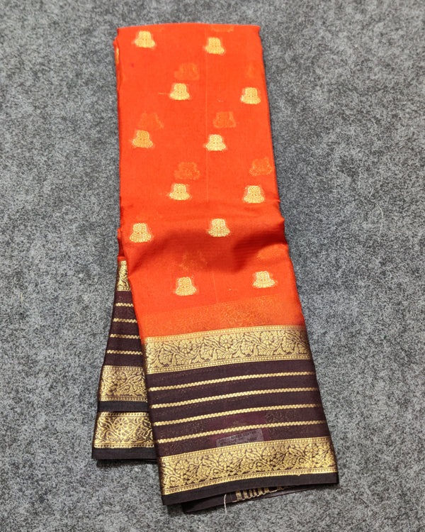 Mysore crepe semi silk saree - M04