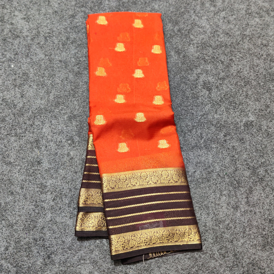 Mysore crepe semi silk saree - M04