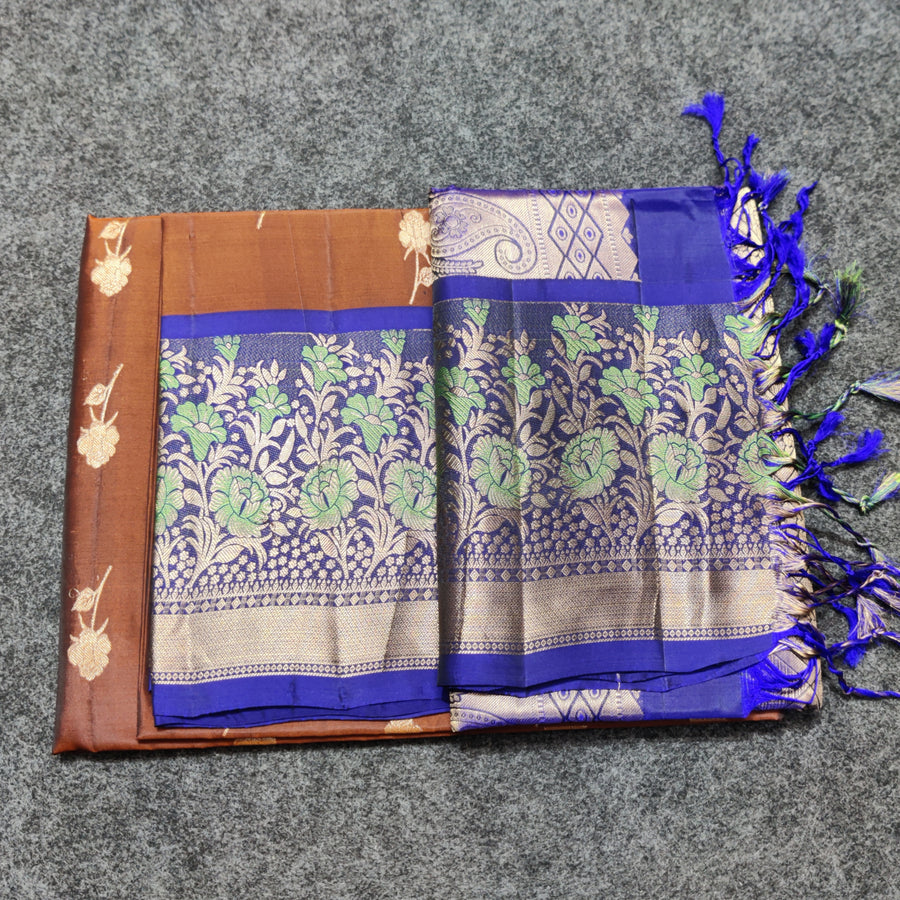 Meenakari kanchi lightweight pattu Saree - KMP133