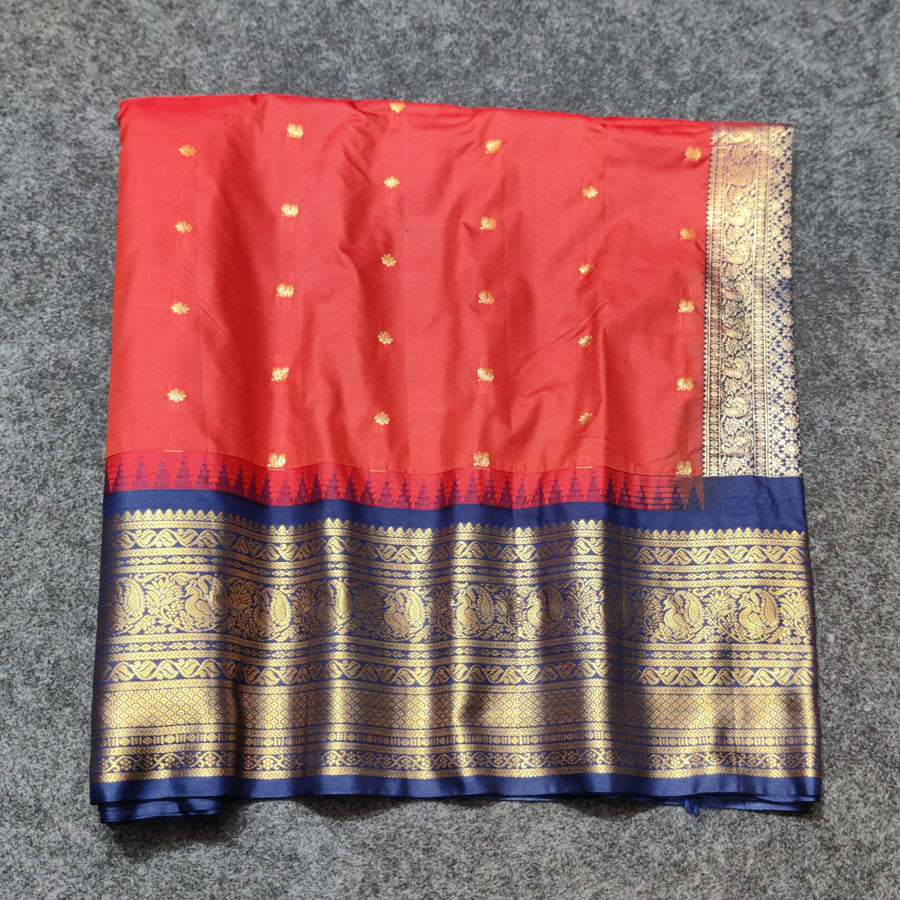 Gadwal Semi Silk Saree - GSM22