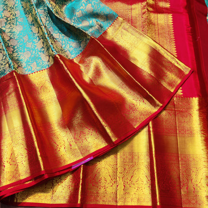 Kanchi Meenakari Brocade Pure handloom Silk Saree - KMP1993