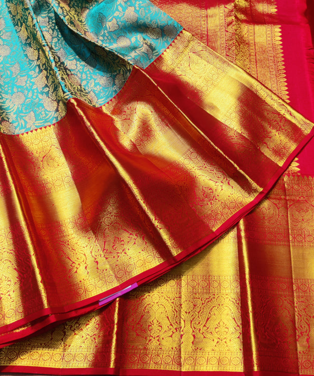 Kanchi Meenakari Brocade Pure handloom Silk Saree - KMP1993