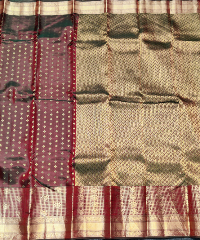 Kanchi pure vintage silk Saree - KMP2076