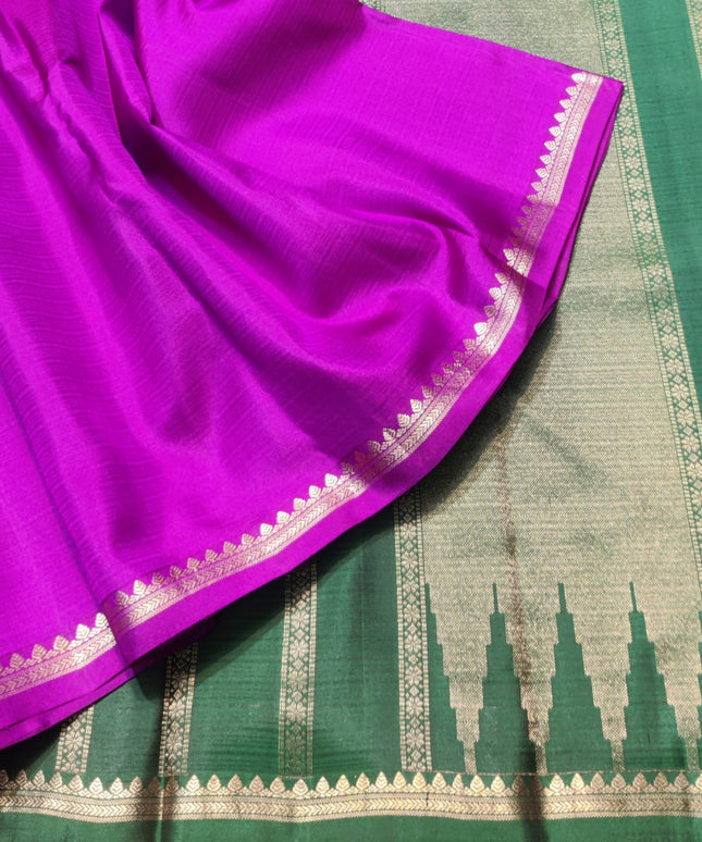 Kanchi pattu small border saree - KMP2033
