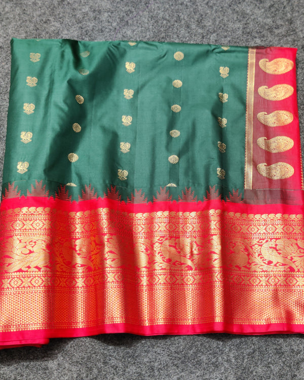 Gadwal Semi Silk Saree - GSM09