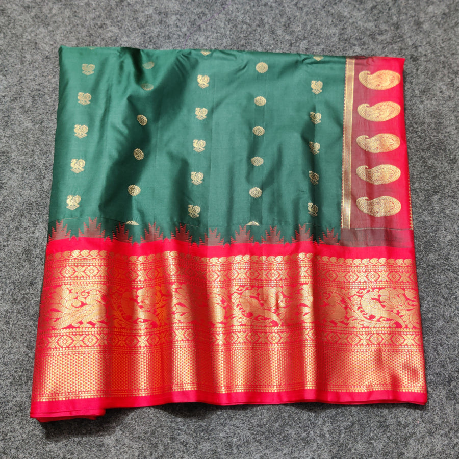 Gadwal Semi Silk Saree - GSM09