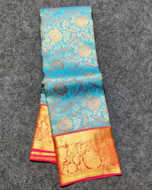 Kanchi Meenakari Brocade Pure handloom Silk Saree - KMP3201
