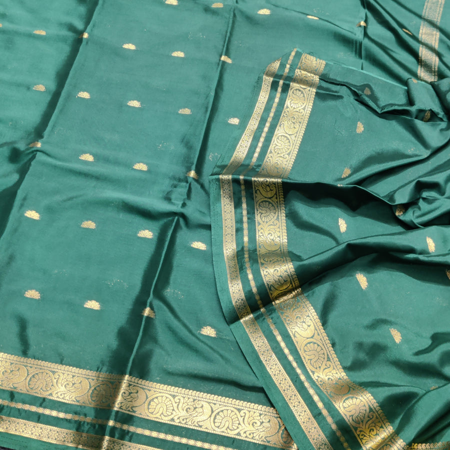 Mysore crepe semi silk saree - M08