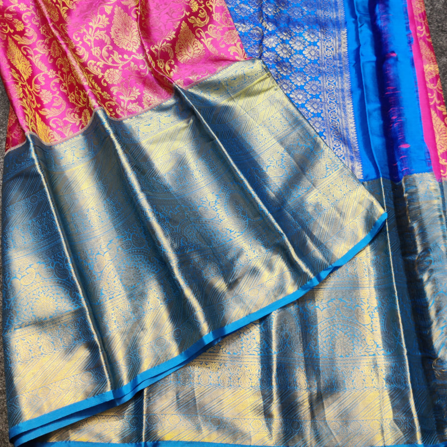 Kanchi pattu half fine bridal wear saree HF01