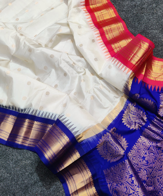 Gadwal Gangajamuna Pure silk saree - GPS176