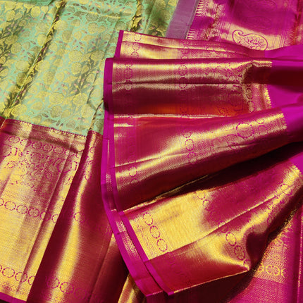 Kanchi Meenakari Brocade Pure handloom Silk Saree - KMP1985