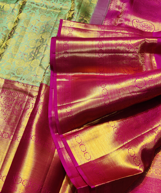 Kanchi Meenakari Brocade Pure handloom Silk Saree - KMP1985