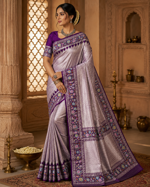 Banaras Tissue Paithani silk saree - BRS24