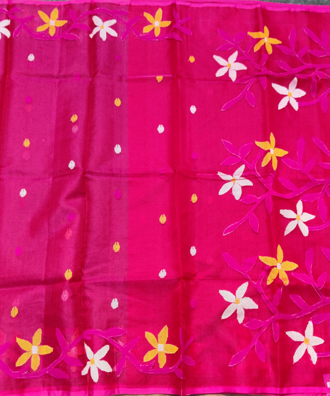 Jamdani handloom pure silk - JM01