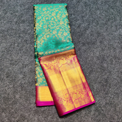 Kanchi Meenakari Brocade Pure handloom Silk Saree - KMP1990