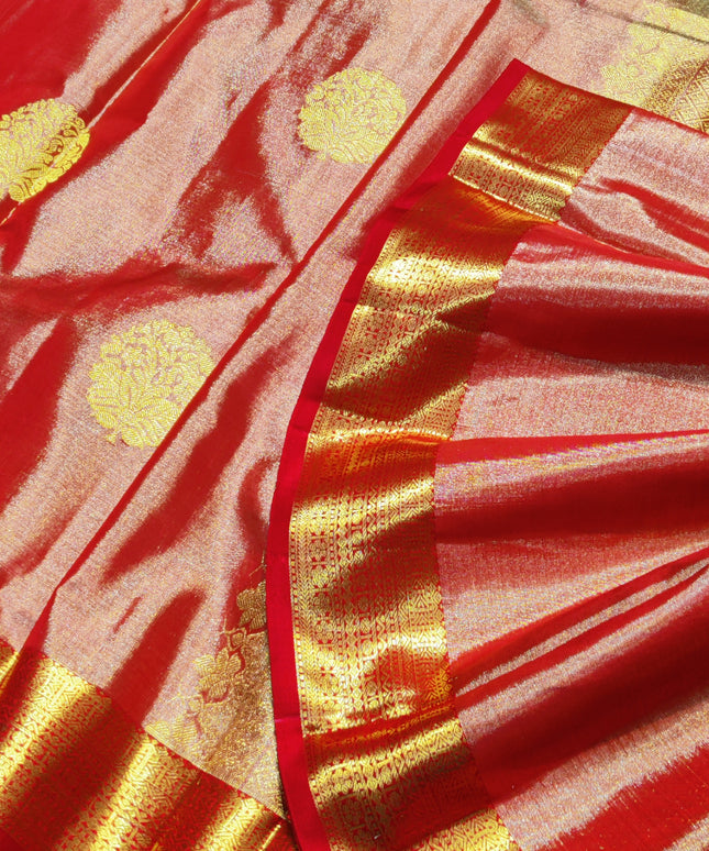 Kanchi Pure Handloom Tissue Silk Saree-KMP119