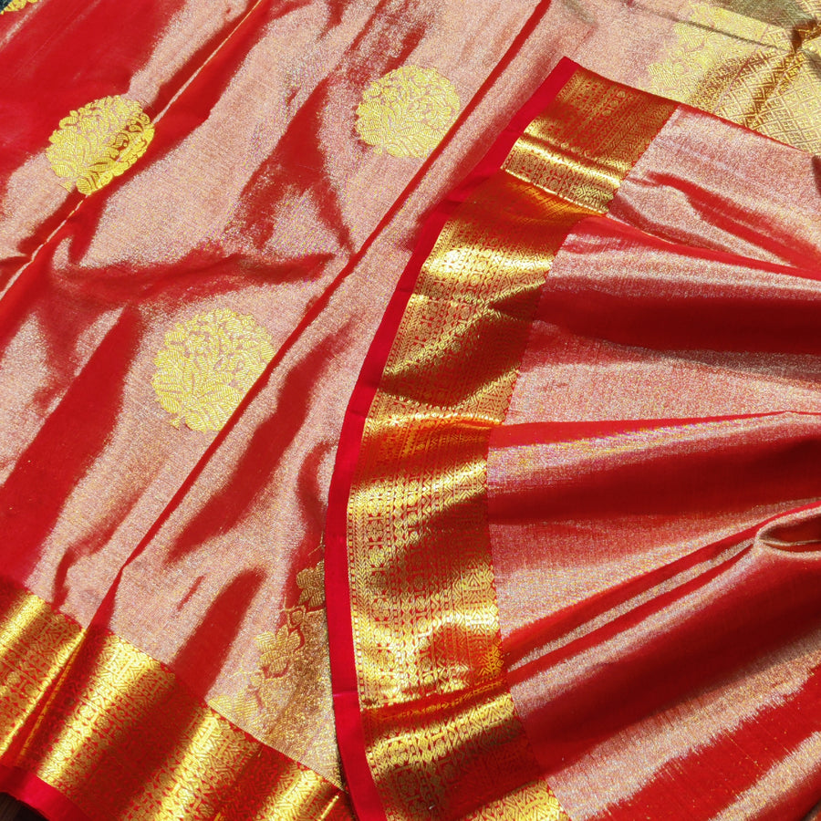 Kanchi Pure Handloom Tissue Silk Saree - KMP241