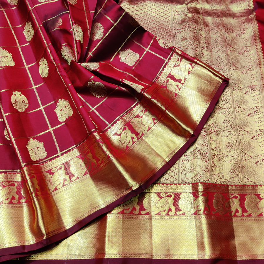 Kanchi Vintage Handloom Pattu Saree - KMP327