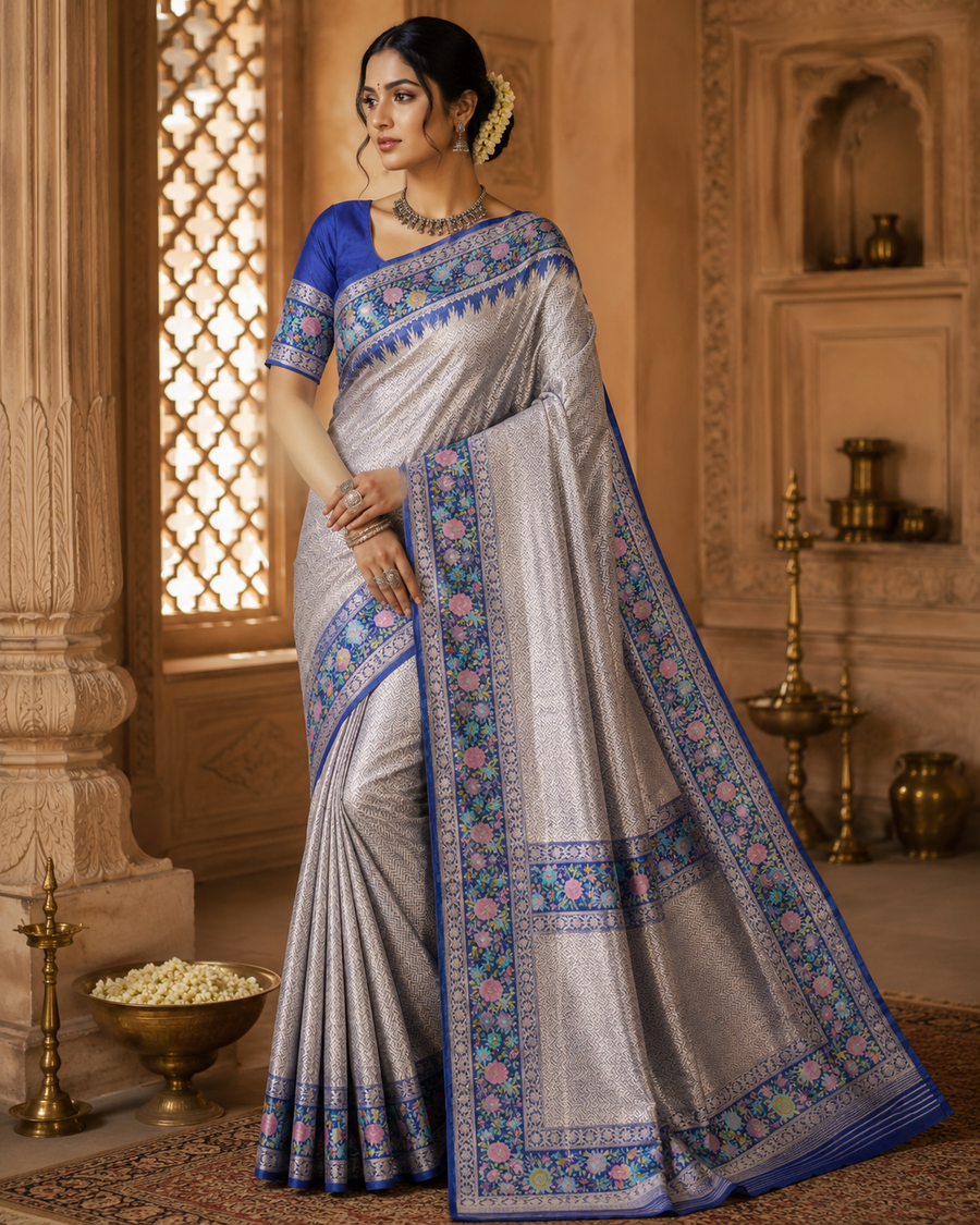 Banaras Tissue Paithani silk saree - BRS26