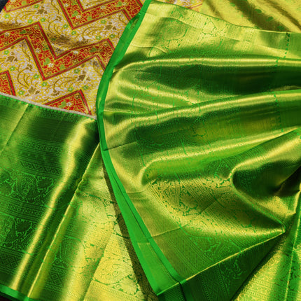 Kanchi Meenakari Brocade Pure handloom Silk Saree - KMP1786