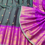 Gadwal check design pure silk- GPS34