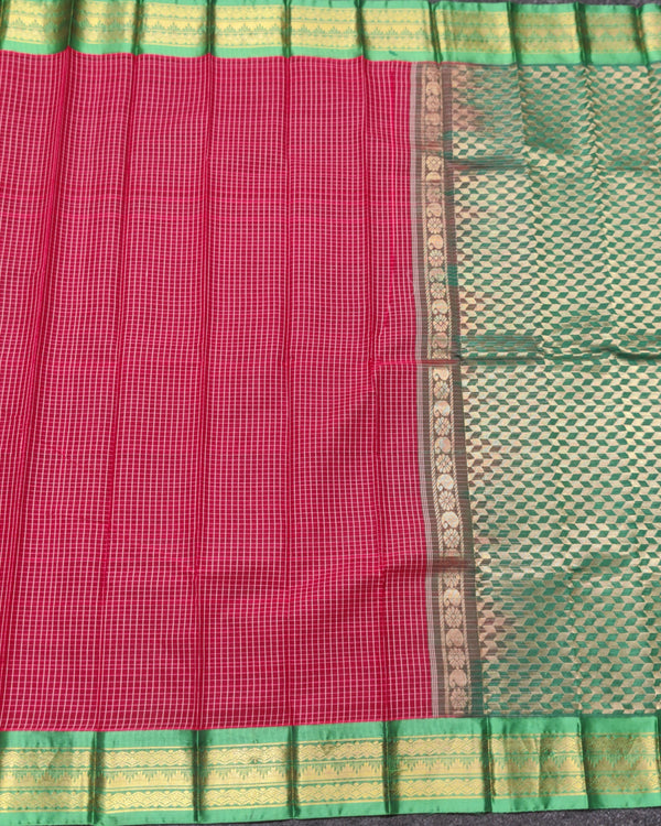 Gadwal cotton check - GC05 alternate view