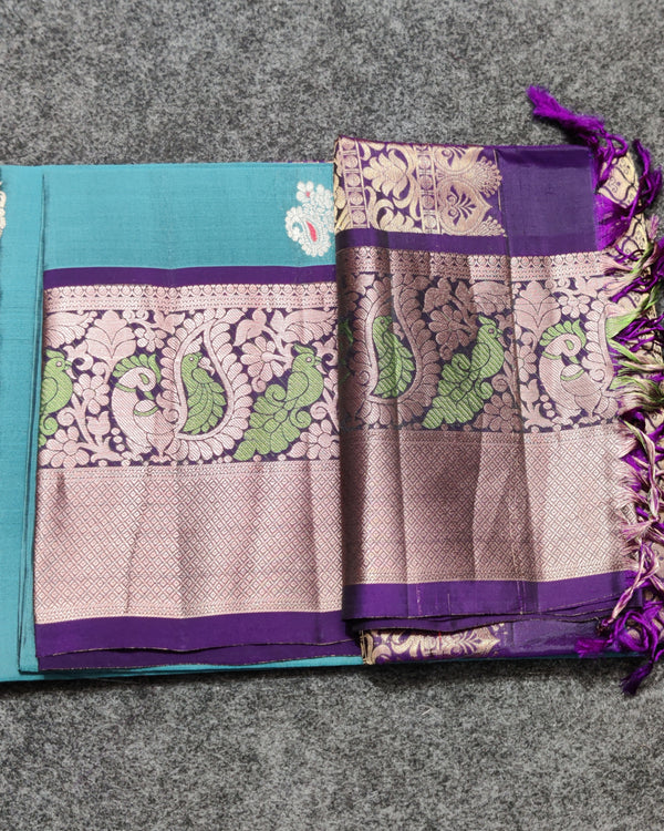 Meenakari kanchi lightweight pattu Saree - KMP137