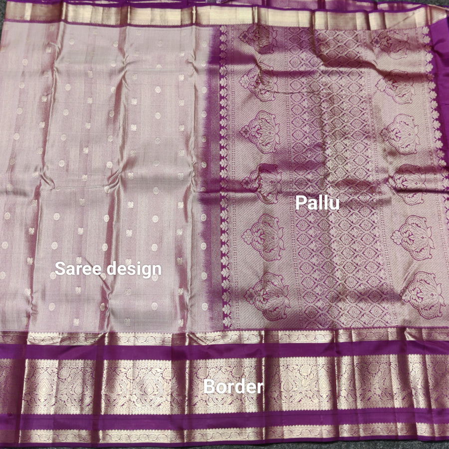 Kanchi Vintage Gap border pattu - KMP103