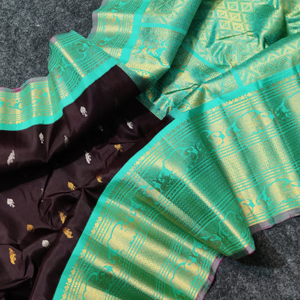 Gadwal pure handloom kuttu silk saree - GPS117