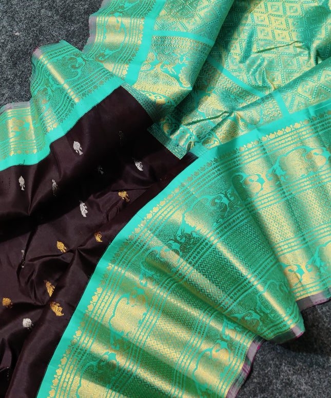 Gadwal pure handloom kuttu silk saree - GPS117
