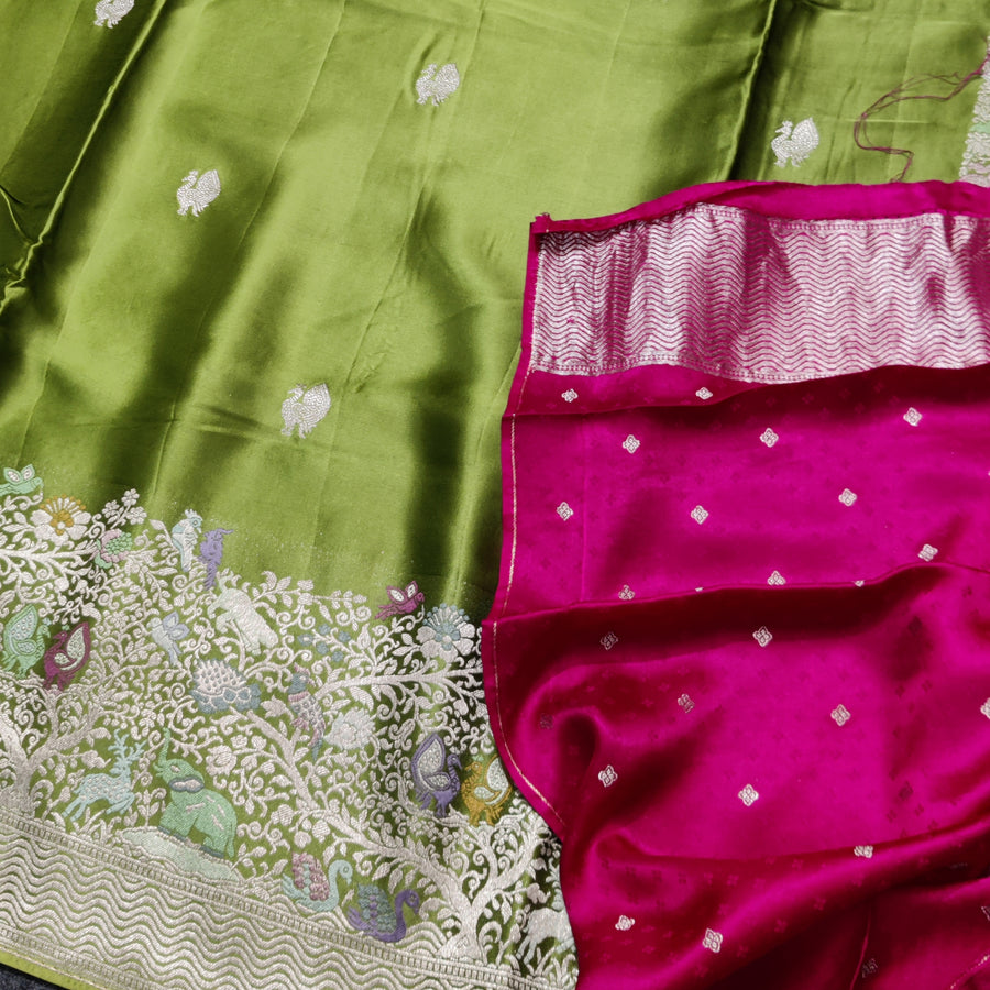 Mashru satin Silk Saree- MS28