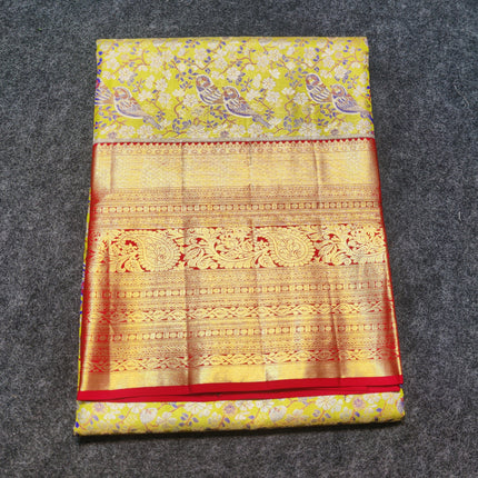 Kanchi Meenakari Brocade Pure handloom Silk Saree - KMP1781