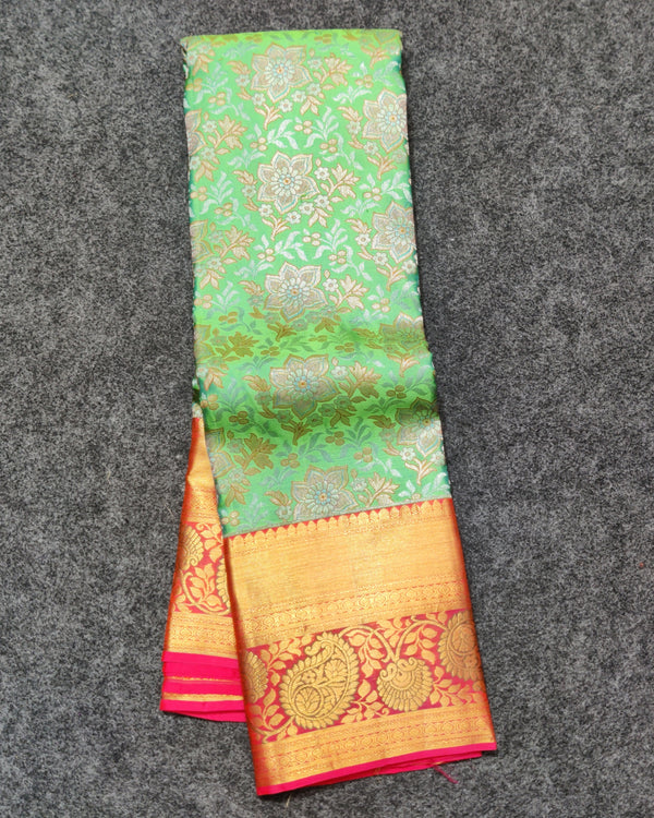 Kanchi Meenakari Brocade Pure handloom Silk Saree - KMP3214
